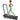Woman running on a black UREVO treadmill.