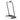 A sleek black Walking Pad Handrail with a curved frame and sturdy base for treadmill support.